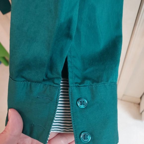 Lane Bryant Green Long Sleeve Button Down Blouse in Size 26 - Picture 8 of 10